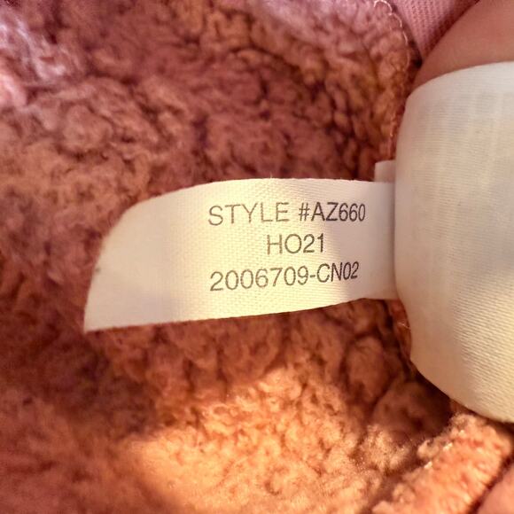 Crewcuts Pink Plush Fleece Sherpa Jacket Pullover Quarter Snap XL 12 14 - Picture 10 of 13